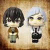 Q Version Anime Bungou Dogs Action Figure Nakajima Atsushi Dazai Osamu Cute Big Head Sitting Position PVC Model Toys