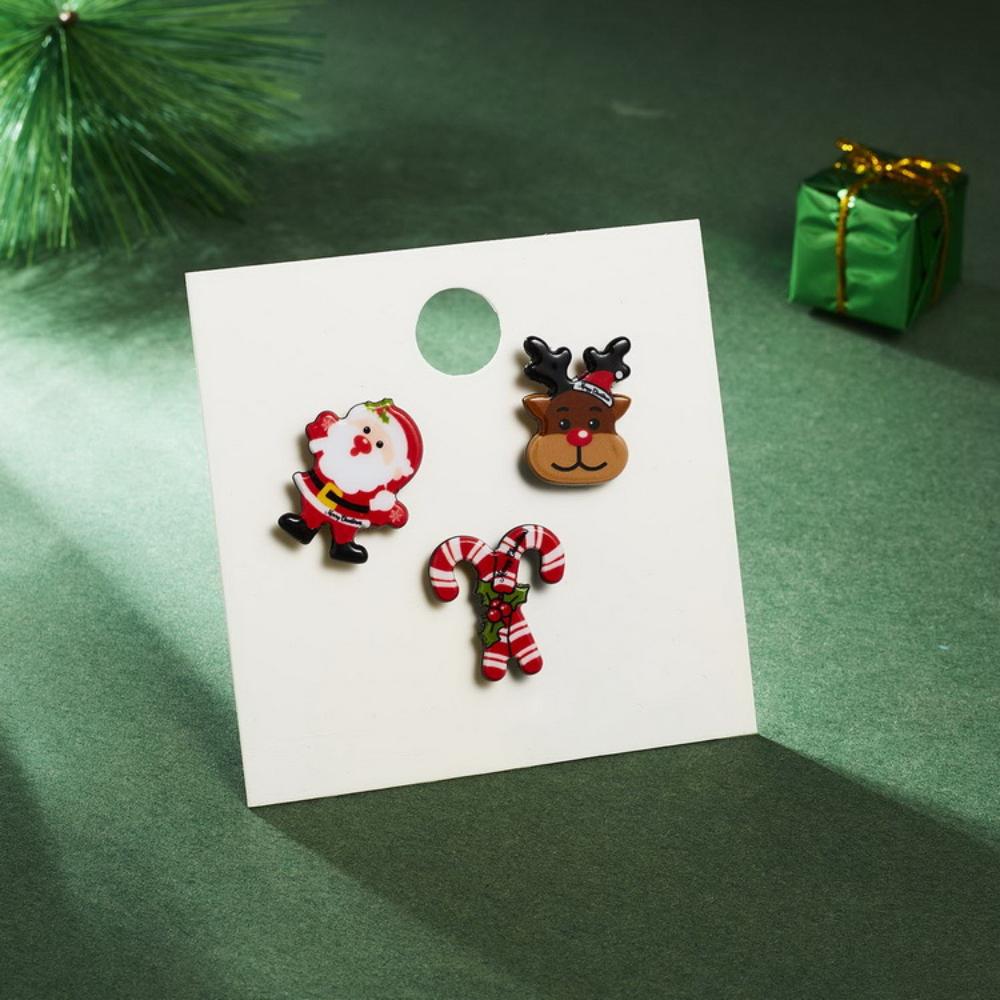 Candy Cane Brooch Elegant Santa Claus Brooch Reindeer Brooch Vibrant For Hat Accessory Christmas Party Gift Scarf Decor