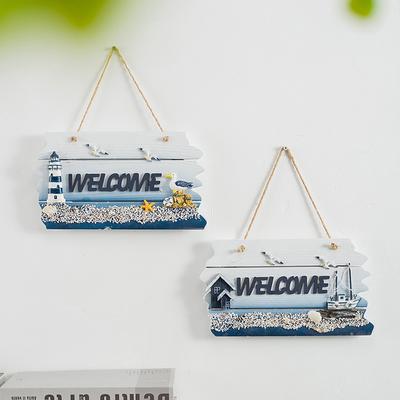 Приветственный декор Putuo Decor Beach Home Signs Деревянная настенная табличка Деревянные знаки Подвесная пластина для пляжного домика Домашний декор спальни Палатки