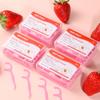 3 коробки, 6 коробок, 12 коробок, зубочистки с зубной нитью со вкусом клубники, средства для межзубной чистки, компактные и удобные