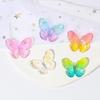 10pcs Acrylic Butterfly Beads Decoration Colorful Transparent Loose Spacer Beads for DIY Making Bracelet Necklace Accessory