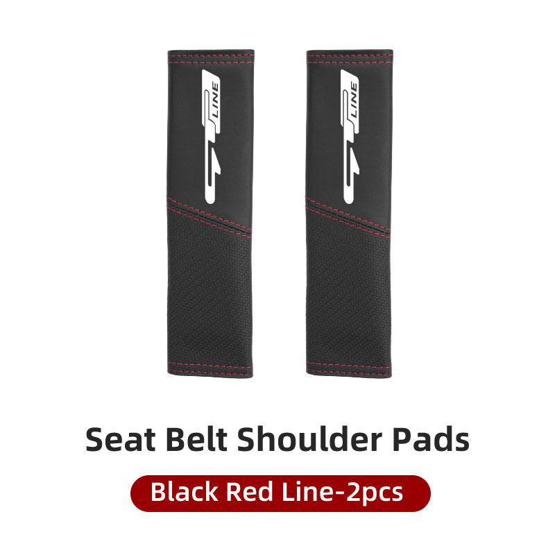 ASE5 Leather Car Seat Belt Shoulder Protection Pad Cover Sticker For KIA Rio K5 K2 Sportage Ceed Sorento Picanto Stinger