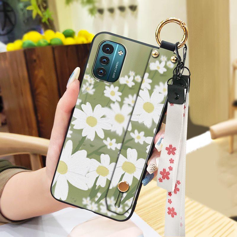 Kickstand Protective Phone Case For Nokia G11/G21 Flower Anti-knock Ring Shockproof Fashion Design Soft Case Durable