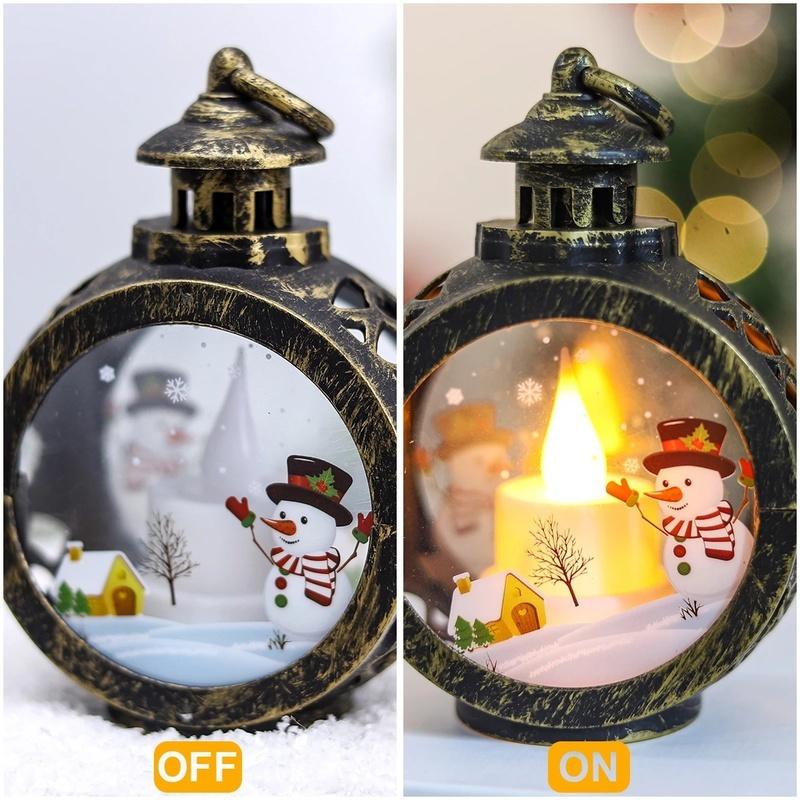 Merry Christmas Round Wind Light Decoration for Home, Christmas Ornaments, Xmas Gift, New Year