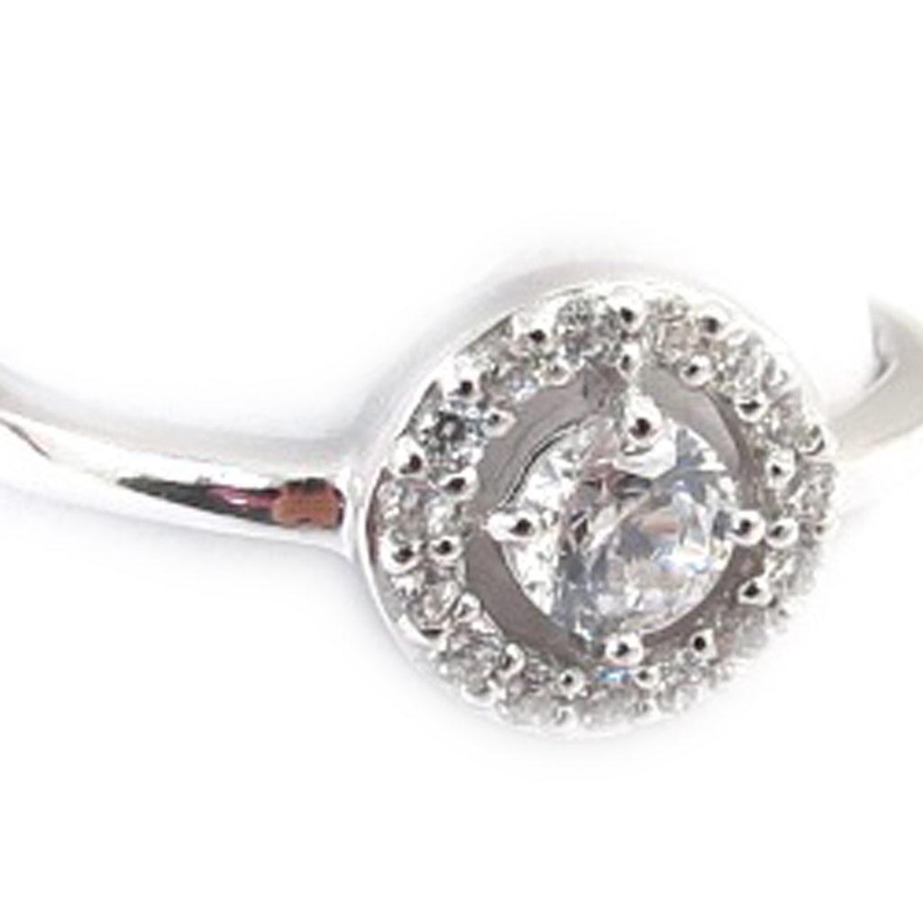 Серебряное кольцо "Богиня" Белое серебро (родий) - 8 мм