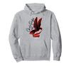 Charlie Parker Red and Black Bird Hoodie with Saxophone