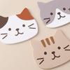 Cute Cat Cup Coasters Mats Silicone Non Slip Coffee Cup PVC Coaster Waterproof Absorbent Drink