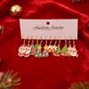 6-Piece Christmas Earrings Set: Cute Cartoon Snowman & Santa Claus Drop Pendants.