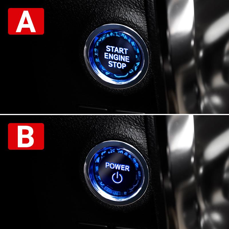 Для Toyota RAV4 XA50 2019 2020 2021 2022 2023 2024 RAV 4 гибридный автомобиль ABS двигатель кнопка запуска и остановки кольцо крышка отделка наклейка