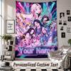 Wall Hanging Tapestry With Custom Name & Text, aespa Decorative Tapestry For Bedroom