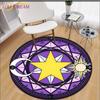 Круглый ковер с рисунком Сакуры Magic Captor Card для спальни, гостиной, напольный коврик, большой декоративный нескользящий коврик