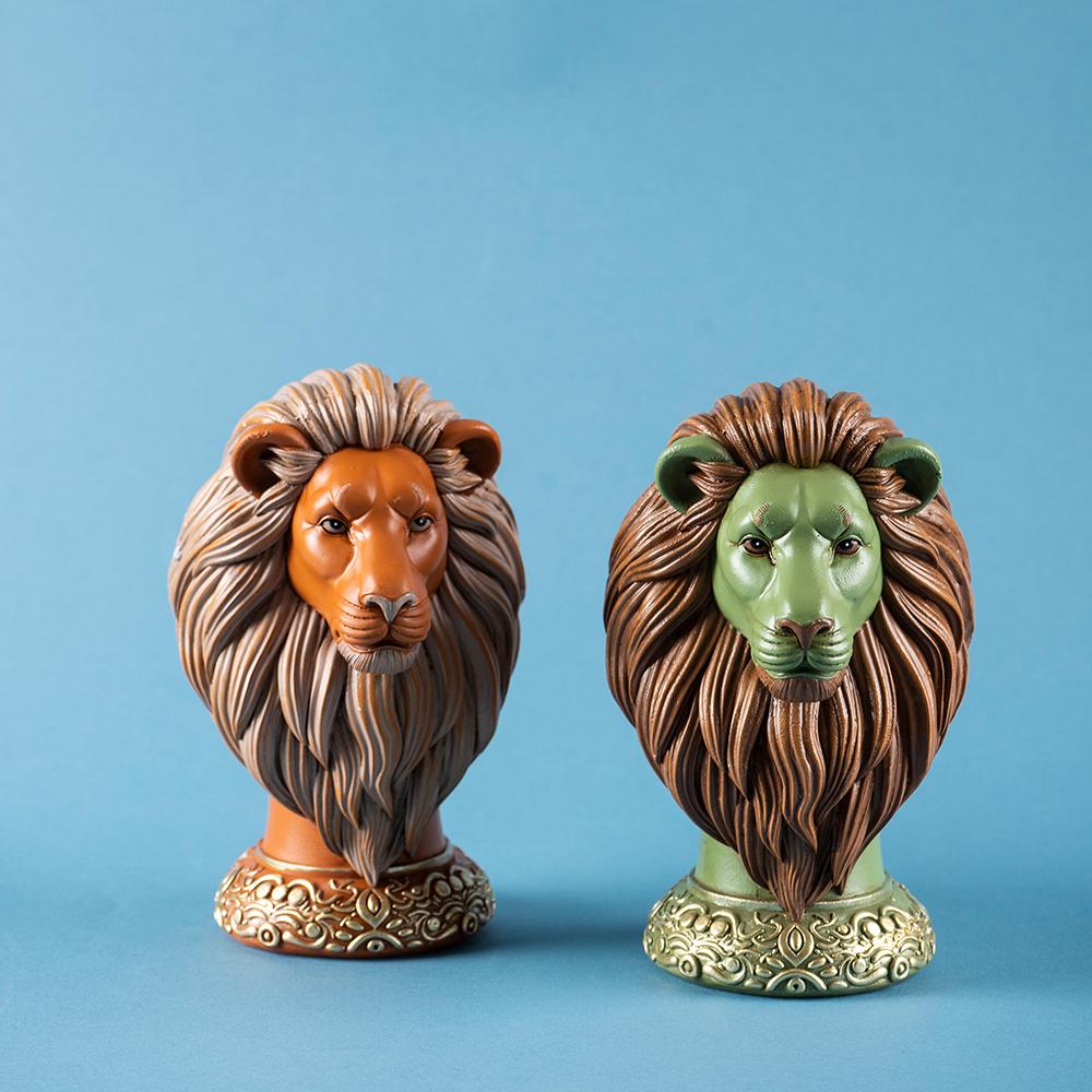 Lion Reading Statue Scholar Animal Sculpture Book Lover Gift Library Decor Unique Desk Ornament Wisdom Bookworm Art Present