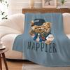 Digital Print T-Teddys Bear Fleece Blanket Sofa Winter Warm King Size Bed Custom Nap Fluffy Soft Blankets Microfiber Bedding