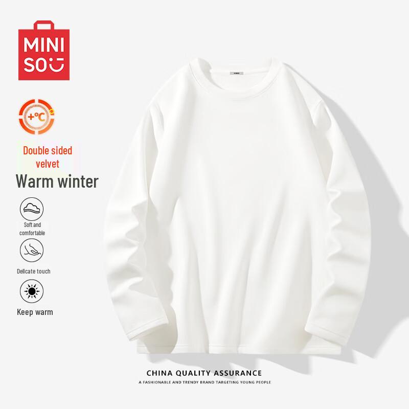 MINISO Мужская термофутболка с длинным рукавом и начесом