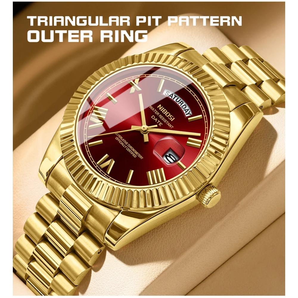 Роскошные кварцевые часы из нержавеющей стали для мужчин Роскошные светящиеся часы с индикацией даты для мужчин