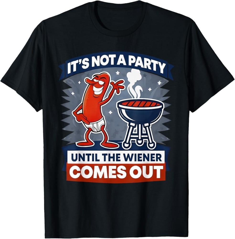 Funny Hot Dog Wiener Grill BBQ Party T-shirt