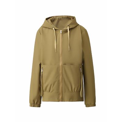 Короткая куртка для женщин, весенняя повседневная куртка с капюшоном, кардиган сверху