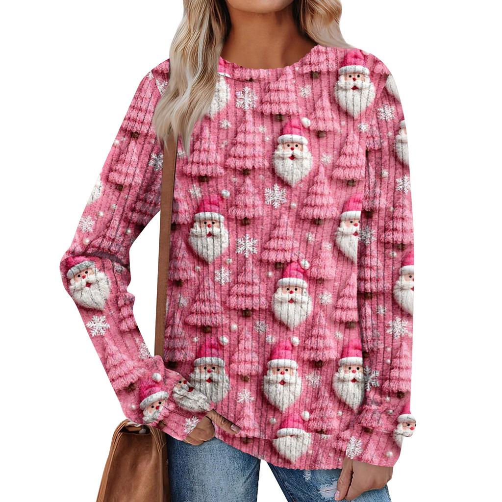 Женский принт Легкий Топ с круглым вырезом из матового хлопка