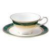 Fitzgerald Green Bone China Cup and Saucer (for Both Coffee and Tea), 220cc, T59587/4712