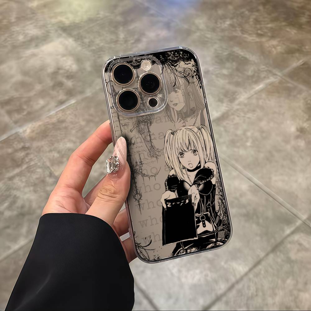 Чехол для телефона Misa D-Death N-Note для iPhone 17 15 14 13 11 12 16 Pro Max Plus Mini Прозрачный Силиконовый Мягкий Funda
