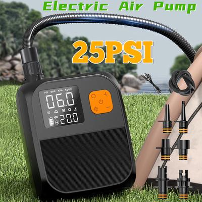 Аксессуары для SUP-лодок Высокое давление 25 PSI Портативный воздушный компрессор Надувная доска SUP Насос для SUP Электрический воздушный насос для Каяка Змея Крылья