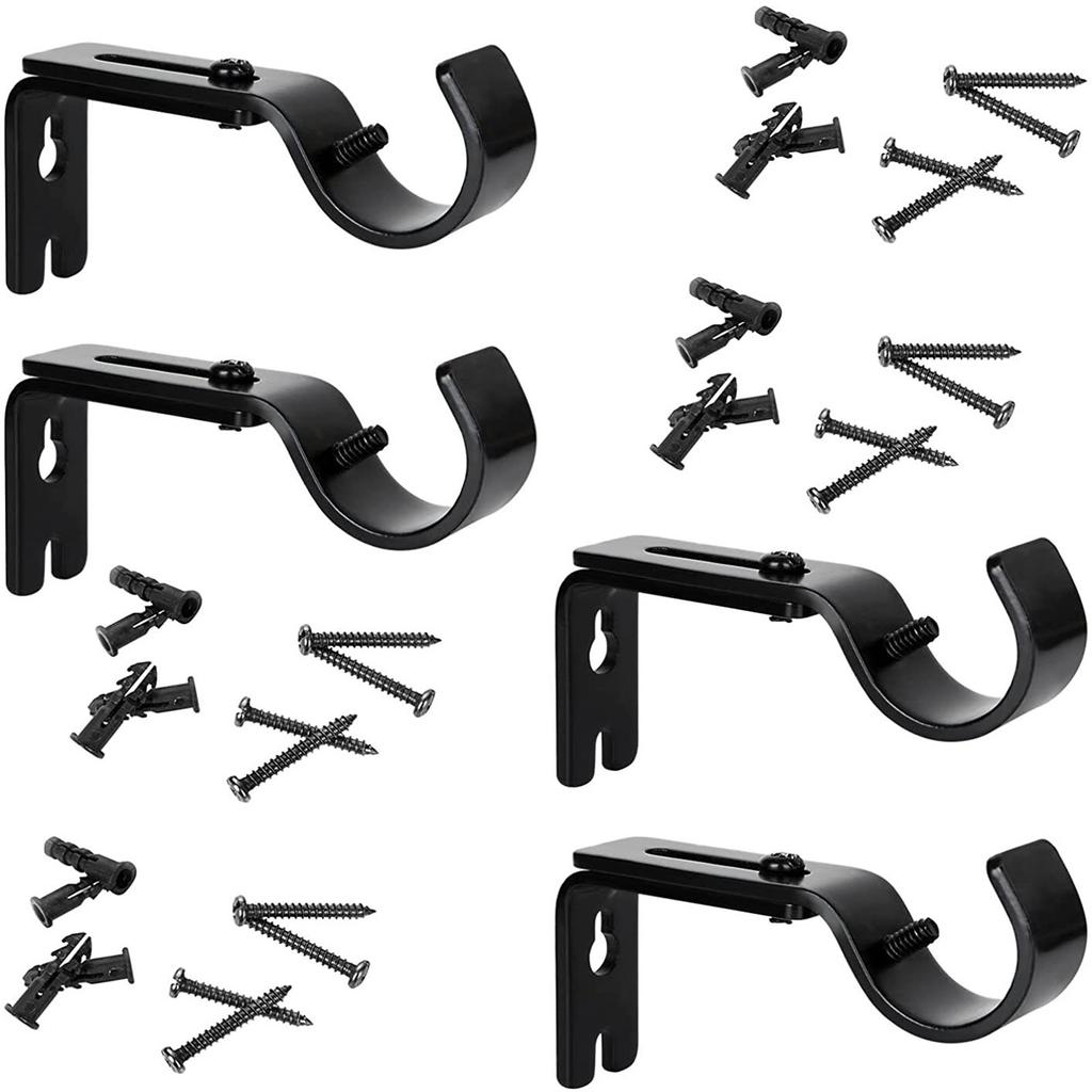 4 шт. регулируемые кронштейны для карнизов с винтами, настенный кронштейн для драпировки карниза, выдвижной металлический держатель для драпировки