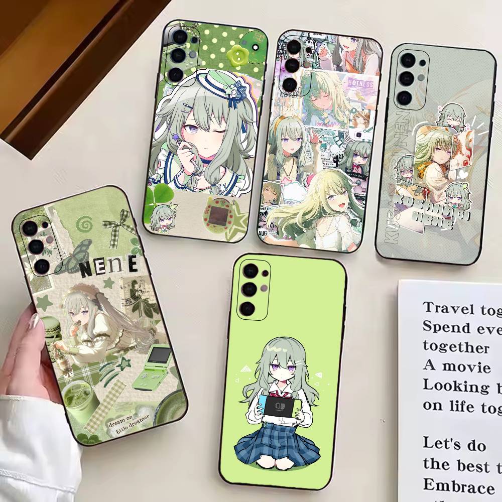 Чехол для телефона Game Project Sekai N-Nene Kusanagi для Samsung S25, S24, S21, S22, S23, S30, Ultra, S20, Plus, Fe, Мягкий силиконовый черный чехол