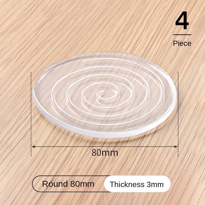 3585 4 шт./комплект прозрачный силиконовый коврик для ног мебели стол диван ноги ПУ клейкая заплатка антистолкновения ножки кровати бесшумный нескользящий коврик