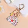 English Letter Teacher's Day Keychain Wooden Teacher Education Pendant  Thanksgiving Gift