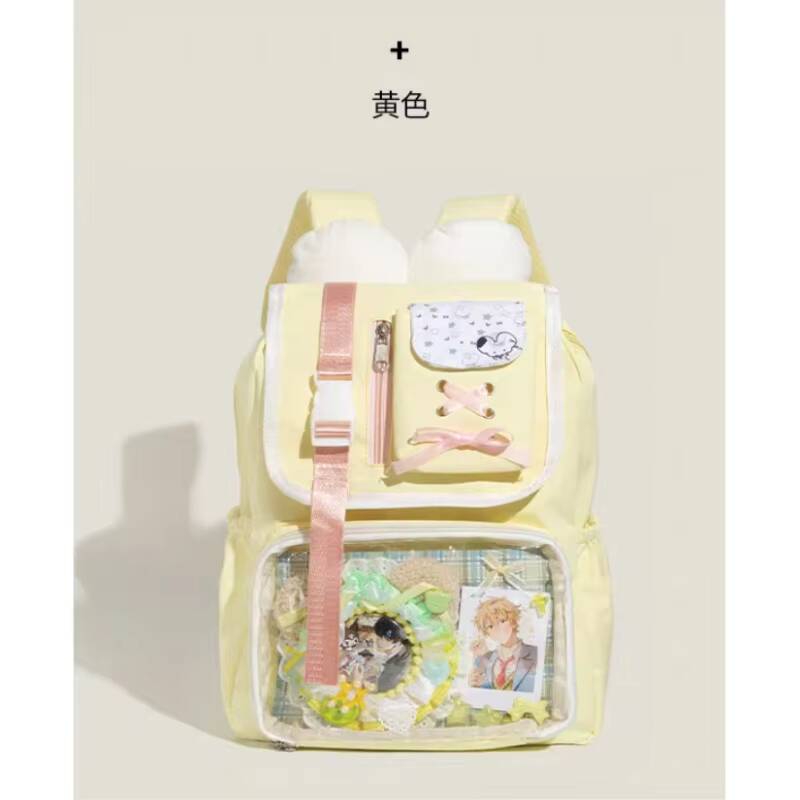 New Y2K Ita Backpacks Cute Girls Transparent Bags Students DIY Display Schoolbag Large Capacity Rucksacks Casual Travel Knapsack