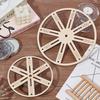 Инструмент для центрирования фитиля, Деревянные центрирующие устройства для фитилей цвета древесины, Плоский круглый держатель-стабилизатор фитиля для изготовления свечей своими руками, Хлопковый держатель для фитиля