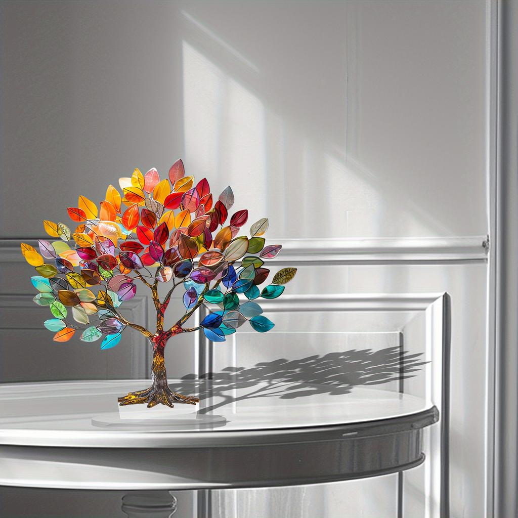 A Tree of Life Acrylic Tabletop Decoration Household Decoration Crafts Waterproof Wear-resistant Desk Counter Small Ornaments