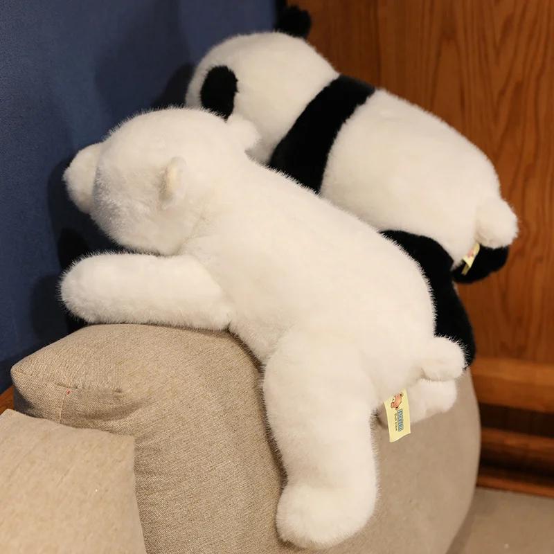 Kawaii Comfort, мягкая плюшевая подушка с животными, белый медведь, бурый медведь, панда, лежащая на подушке-кукле, украшает комнату