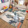 Ukiyo-e style Pokemon theme Carpet New Release! Rug for Living Room Bedroom,Office Areas,Durable Machine Washable Mat great gift