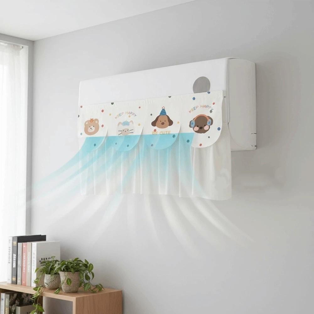 Cute Air Conditioner Guide Curtain Adhesive Cartoon Air Conditioning Baffle Office Use