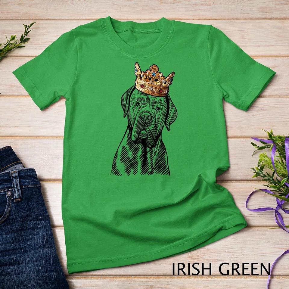 Cane Corso Dog Wearing Crown Unisex T-shirt 6