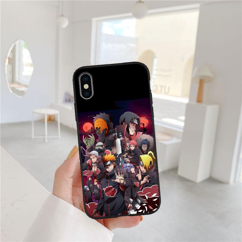PP46 Чехол-бампер для телефона Samsung Galaxy S20 S21 S22 Ultra FE + Plus A21S A22 A24 A25 A26 A30 A30S A31 с принтом Наруто Акацуки