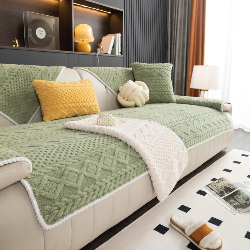 Чехлы на диван для гостиной, Нескользящий чехол для дивана, шезлонг, коврик для дивана, скандинавское универсальное угловое полотенце для дивана