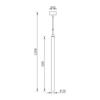 Suspension tube design doré G9 10W IP20