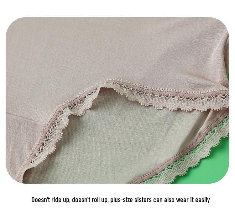 Дышащие трусики-шорты из шелка-тусса с кружевом, 42 стежка, средней посадки, для женщин