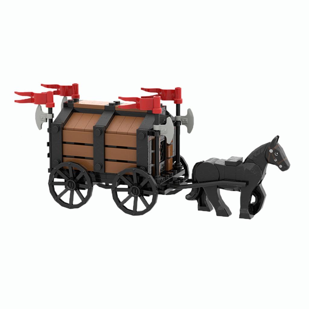 MOC Средневековая городская сцена Строительные блоки Доска объявлений Таверна Камин Костер Судейское место Вид улицы Кирпичная игрушка