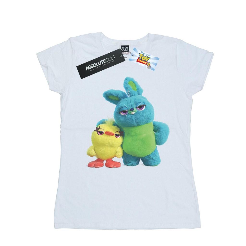 Disney Womens/Ladies Toy Story 4 Ducky And Bunny Cotton T-Shirt