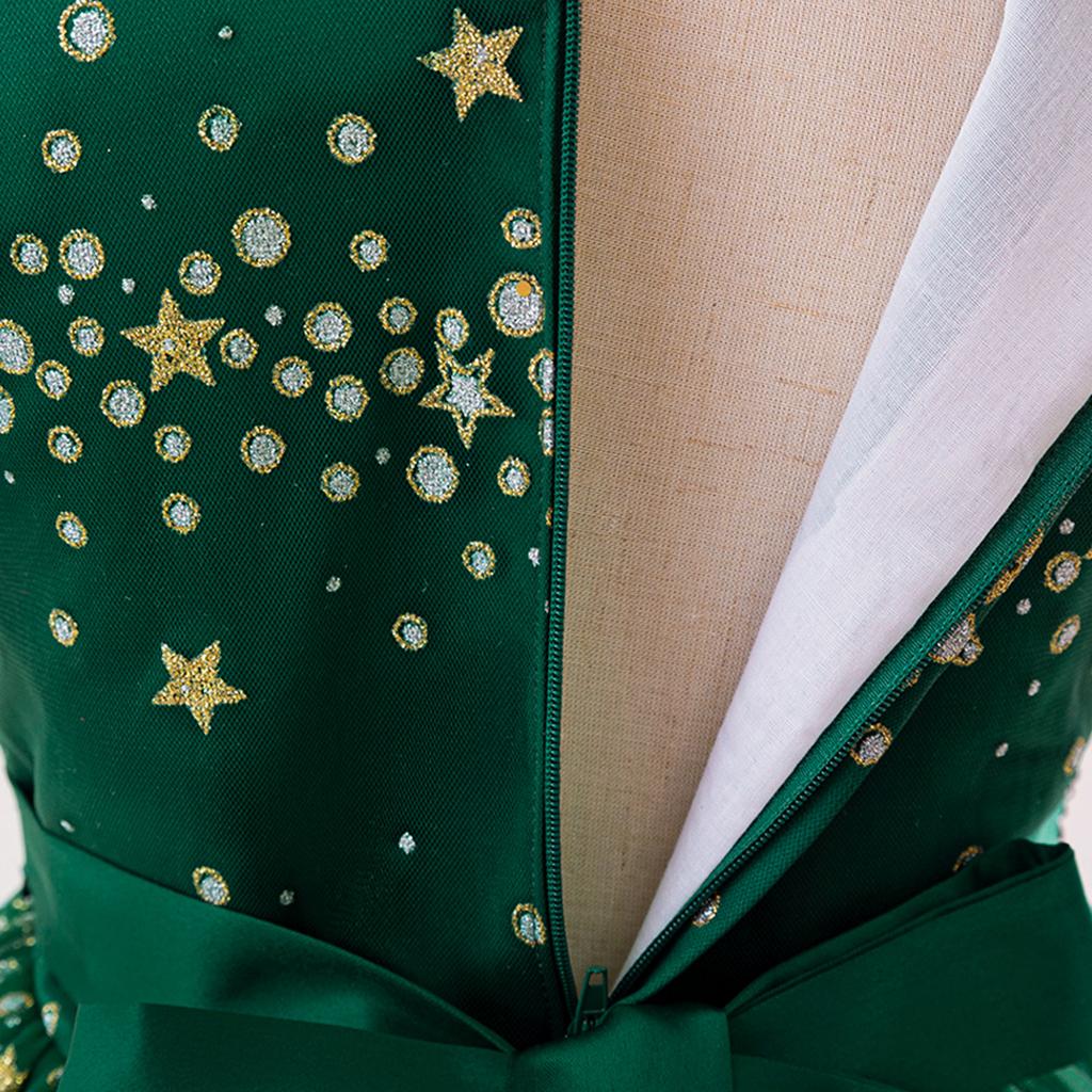 Винтажные рождественские платья для девочек с пайетками, звездное фатиновое платье для свадьбы, дня рождения, принцессы, пышные вечерние костюмы для подружек невесты