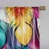 2 шт. HD цифровая цветная перьевая печать оконная балдахин для украшения дома стиль украшения гостиной спальни занавеска на штанге