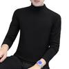 Half High Collar Long Sleeves Stretchy Men T-shirt Autumn Winter Double Sided Velvet Bottoming Business Top
