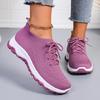 Lightwight Breathable Knit Sneakers for Women Thick Sole Non Slip Running Sports Shoes Woman All Season Casual Outdoor Sneakers