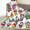 Crayons Shin-chans Cute Collection Flannel Blanket Winter  Warm Bedding Throws for Kids Adult Outdoor Funny Bedspread Bed Cover