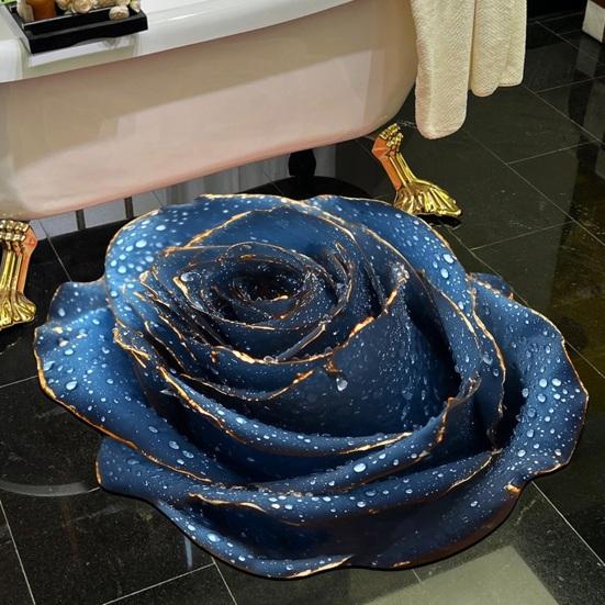 3D Цветок Напольный Коврик Реалистичная Роза Лотос Ковер с Областью Противоскользящий Декоративный Цветок Коврик для Ванной Комнаты для Гостиной Спальни Кухни