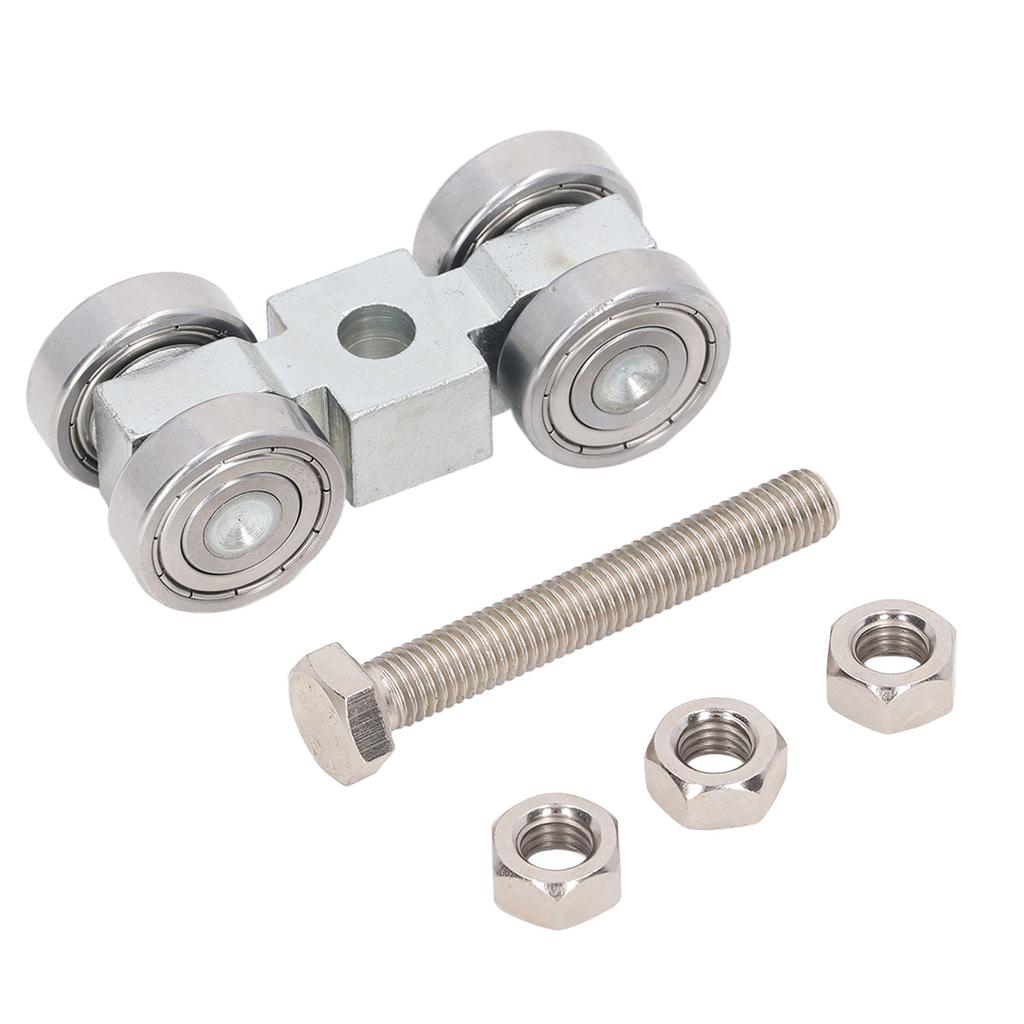 4-колесный шкив в сборе, нержавеющий, роликовый шкив с глубоким шарикоподшипником для маленькой тележки