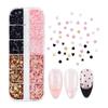 12 Grids Mixed Nail Art Glitter Sequins - Star Heart Round Shapes Holographic Nail Flakes Iridescent Powder for Nail Decoration
